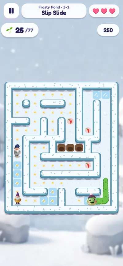 Slippery ice in Frosty Pond